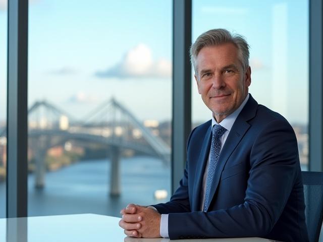 Professional financial advisor in a modern Dublin office setting